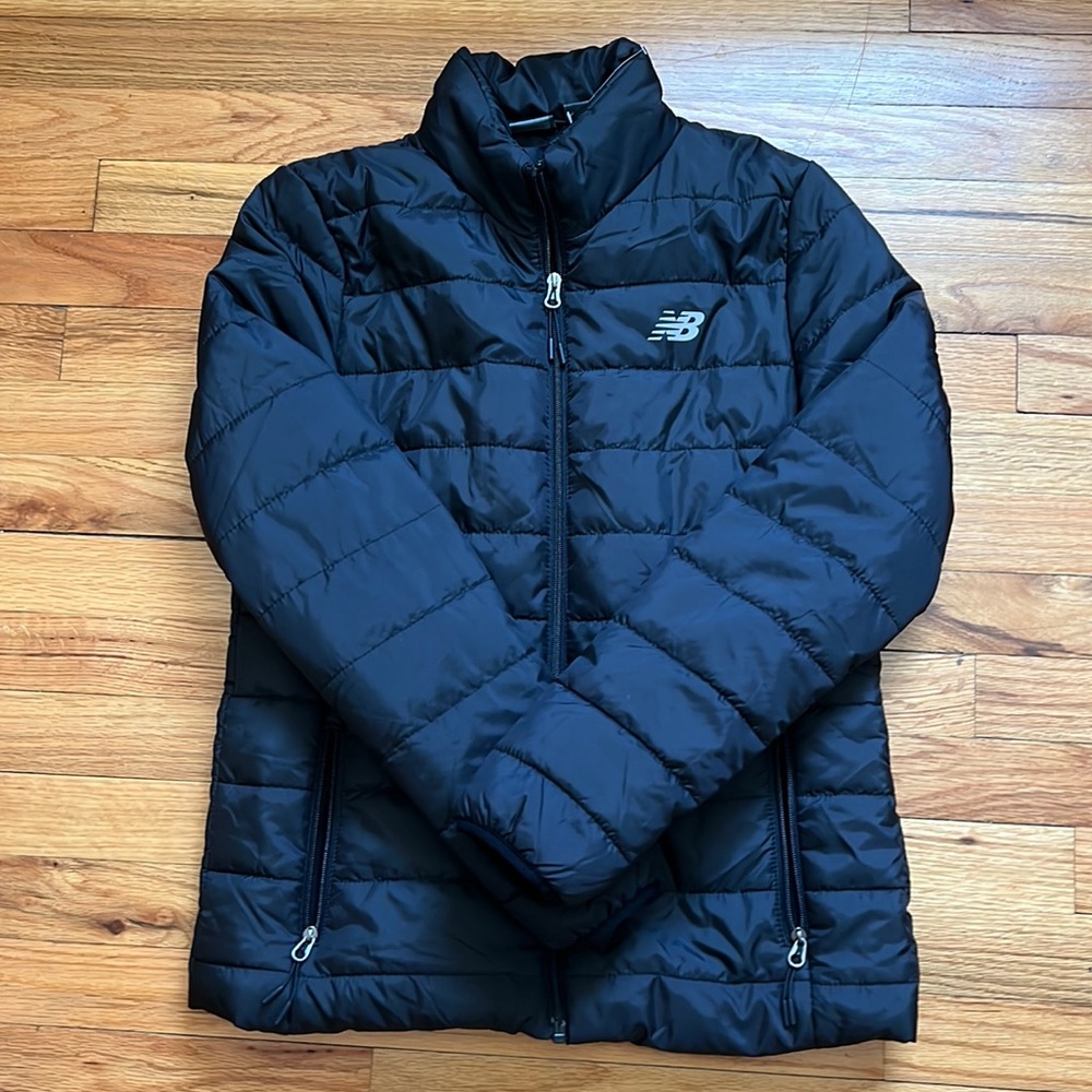 New Balance Black Quilted Ski Puffer Jacket